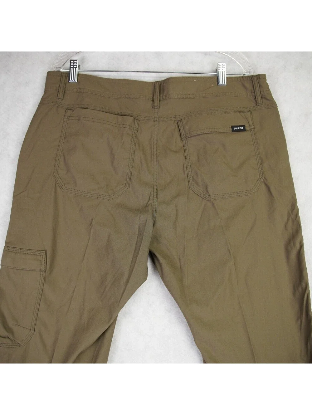 PrAna Mens Stretch Zion Relaxed Fit Cargo Belted Hiking Pants Size W36 x L32
